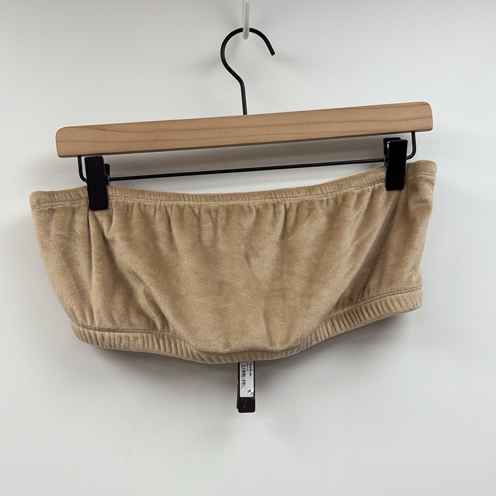 NWT Skims Belour Stretchy Velour Bandeau Bra Bralette Lounge Honey Tan 2XL - Picture 2 of 6